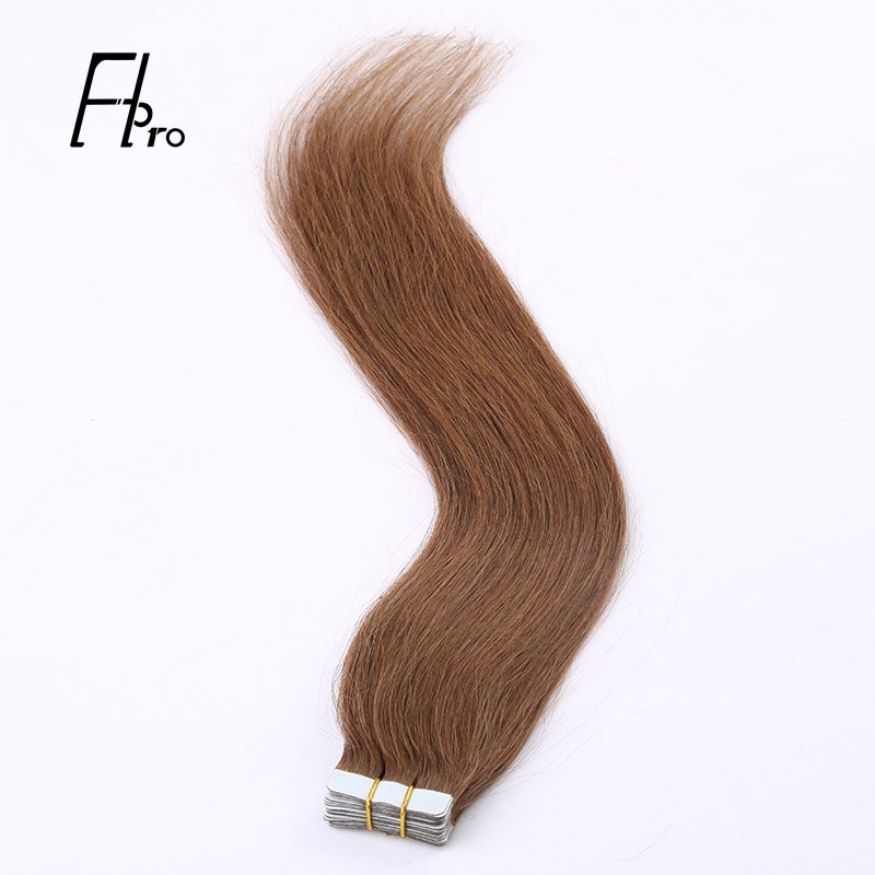 Premium Virgin Hair 12# Tape Hair Extensions Straight 18 inches